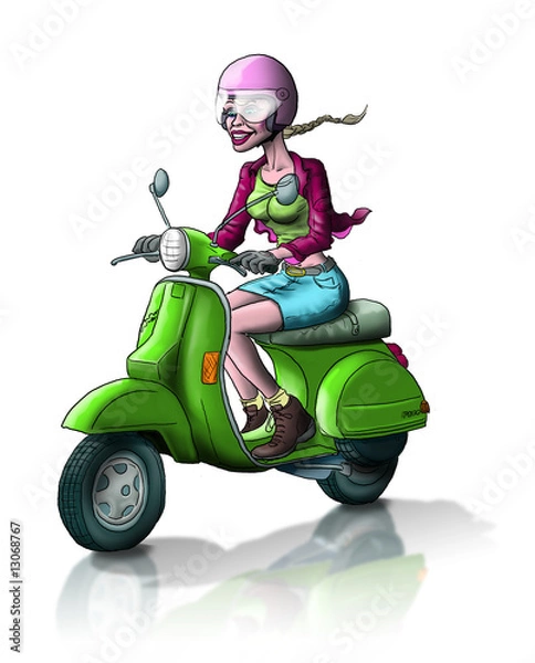 Obraz moto chica