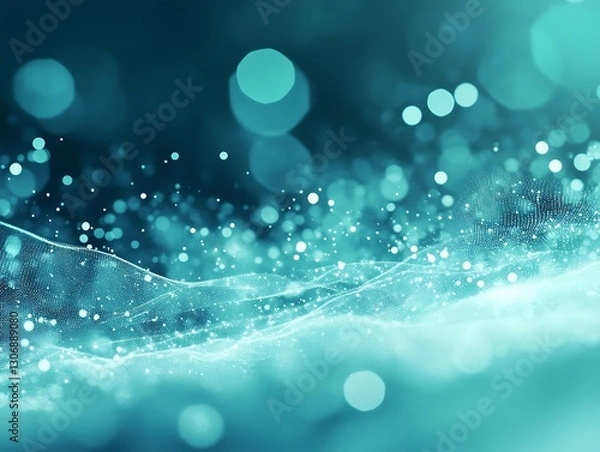 Fototapeta Modern Business Technology Background with Data Waves and Motion Blur