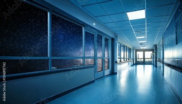 Obraz 誰もいない夜の廊下