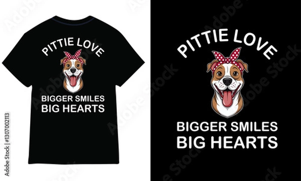 Obraz Pittie bull dog lover t-shirt design