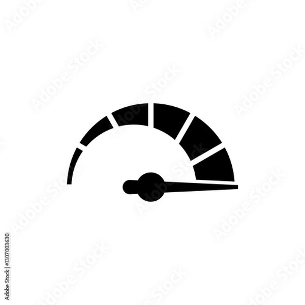Fototapeta Speedometer icon or speedometer symbol design vector illustration isolated on white background.