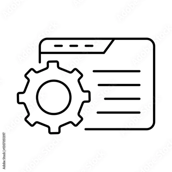Obraz Website Optimization Line Icon. Digital Marketing Icon Editable Stroke Vector Illustration