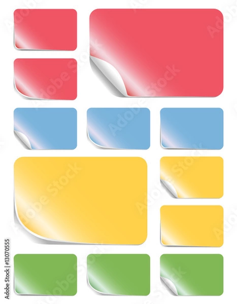 Fototapeta Colorful Rectangle Peeling Stickers