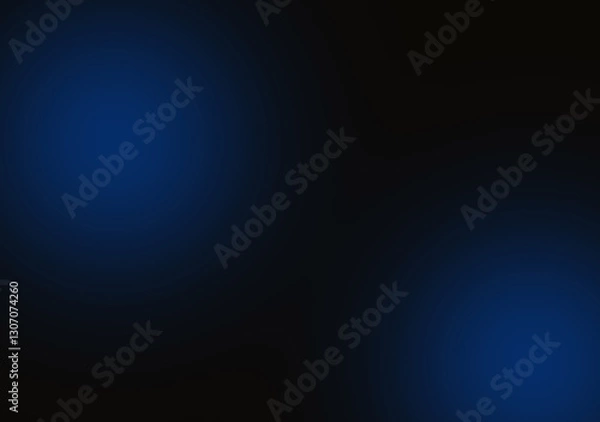 Obraz Black and dark blue smooth gradient abstract background image,Dark tone.Science or technology display concept. Metal or metallic color. spotlight in room or studio.Graphic illustration.