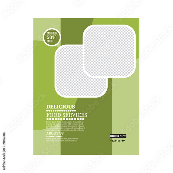 Obraz Restaurant Flyer Template 50% Off! Easy to Customize