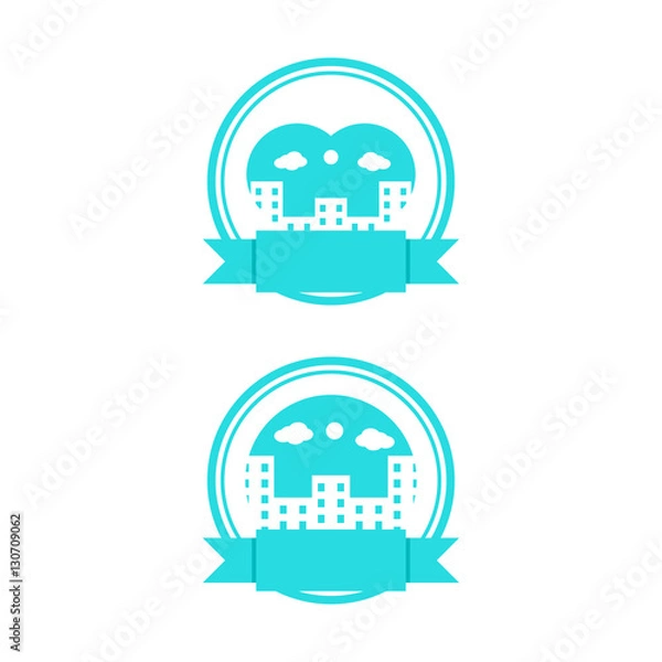 Obraz vector illustration of city circle logo design