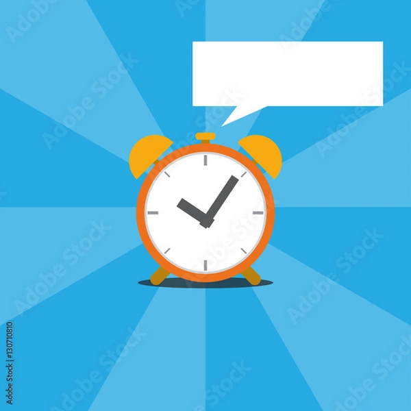 Obraz vector illustration of alarm clock flat design