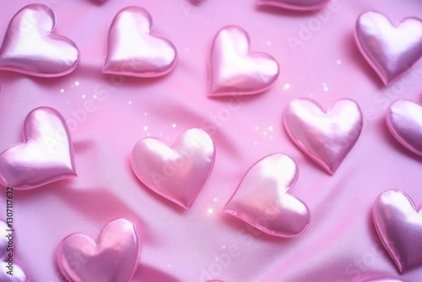 Fototapeta Valentines Day backgrounds shiny heart.