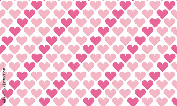 Fototapeta valentine seamless polka dot pattern with hearts.  simple cute h