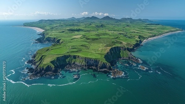 Fototapeta Irish Coastline Aerial View