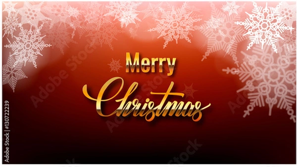 Obraz Abstract Christmas background with snowflakes and place for text. Vector Illustration.