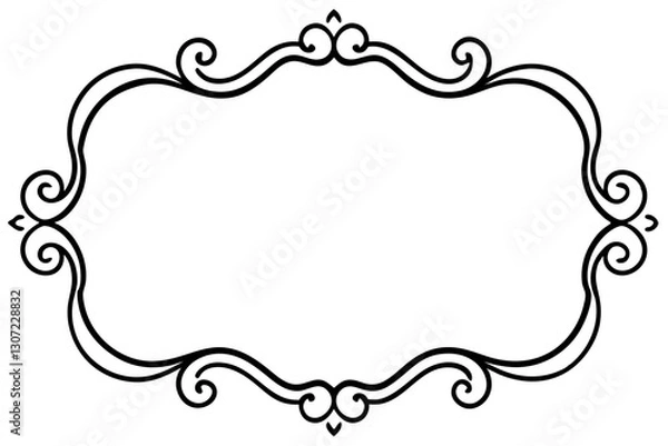 Obraz Luxurious Gold Baroque Frame Vector for Royal-Themed Designs

