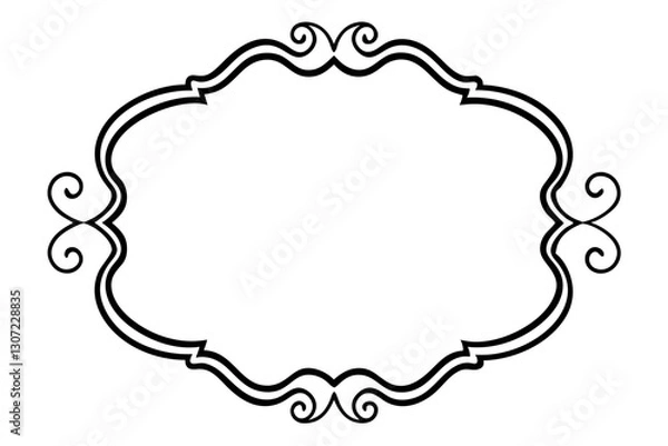 Obraz Luxurious Gold Baroque Frame Vector for Royal-Themed Designs

