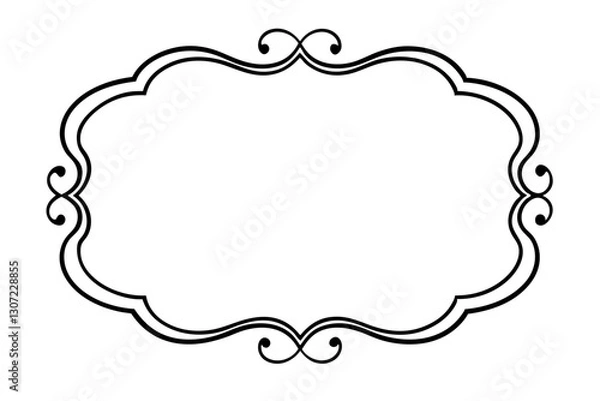 Obraz Luxurious Gold Baroque Frame Vector for Royal-Themed Designs

