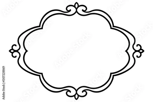 Obraz Luxurious Gold Baroque Frame Vector for Royal-Themed Designs

