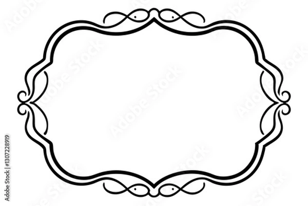 Obraz Luxurious Gold Baroque Frame Vector for Royal-Themed Designs

