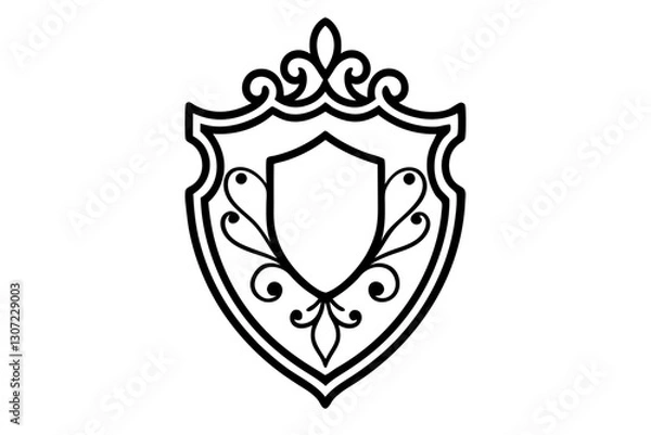 Obraz Elegant Gold Baroque Crest Vector Illustration

