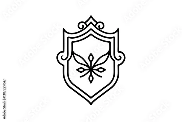 Obraz Elegant Gold Baroque Crest Vector Illustration

