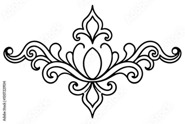 Obraz Gold Ornamental Baroque Element – Elegant Vector for Wedding and Luxury Design

