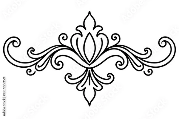 Obraz Gold Ornamental Baroque Element – Elegant Vector for Wedding and Luxury Design

