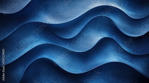 Fototapeta Abstract Waves of Deep Blue