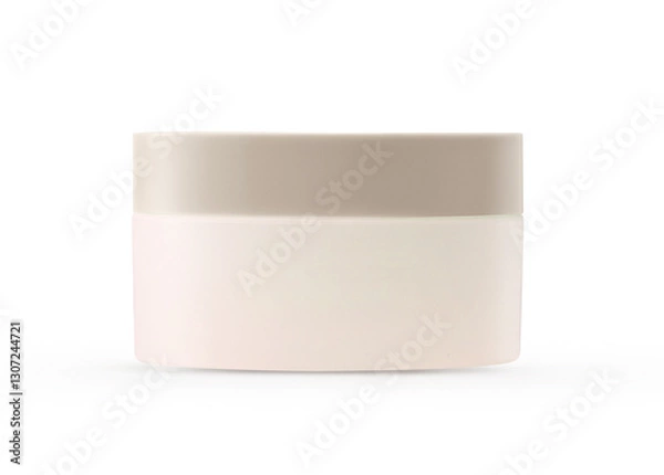 Obraz Blank Cosmetic Container for Cream, Powder isolated on White background