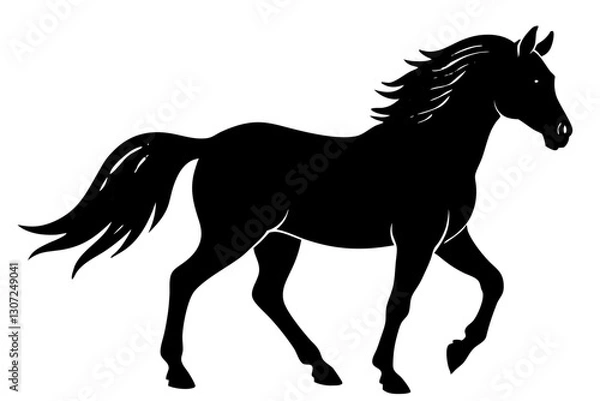 Fototapeta Horse Silhouette Vector – Elegant Equine Graphic Illustration


