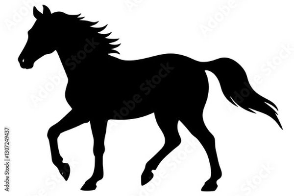 Fototapeta Horse Silhouette Vector – Elegant Equine Graphic Illustration

