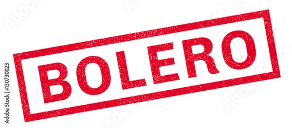 Fototapeta Bolero rubber stamp. Grunge design with dust scratches. Effects can be easily removed for a clean, crisp look. Color is easily changed.