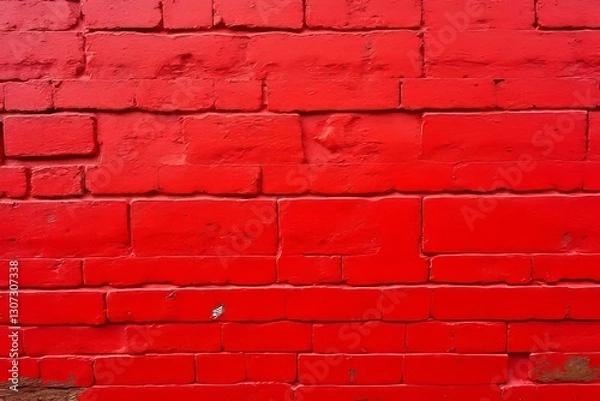 Obraz Vibrant Red Brick Wall Texture Background Image