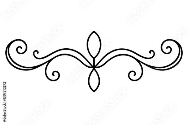 Obraz "Victorian Style Baroque Swirl Element - Classic Decorative Design for Elegant Projects"

