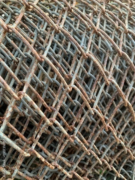 Obraz old rusty metal grid