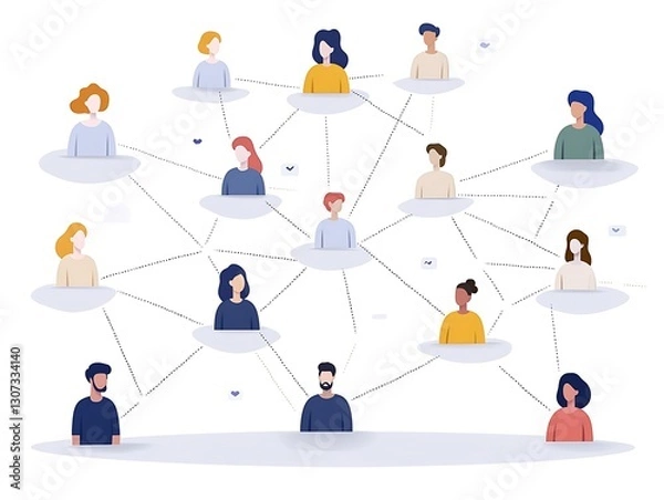 Obraz Global network connection, communication