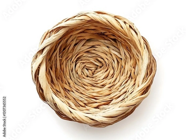 Fototapeta Empty woven straw nest