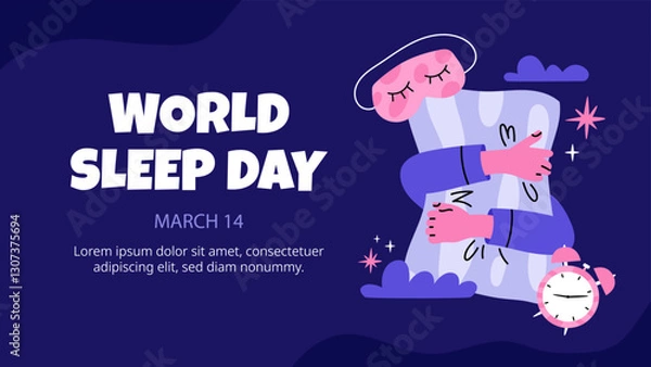 Obraz World Sleep Day Banner