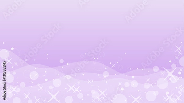 Obraz 薄紫色のキラキラ波背景素材16：9