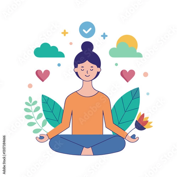 Obraz yoga lotus pose isolated on a transparent background