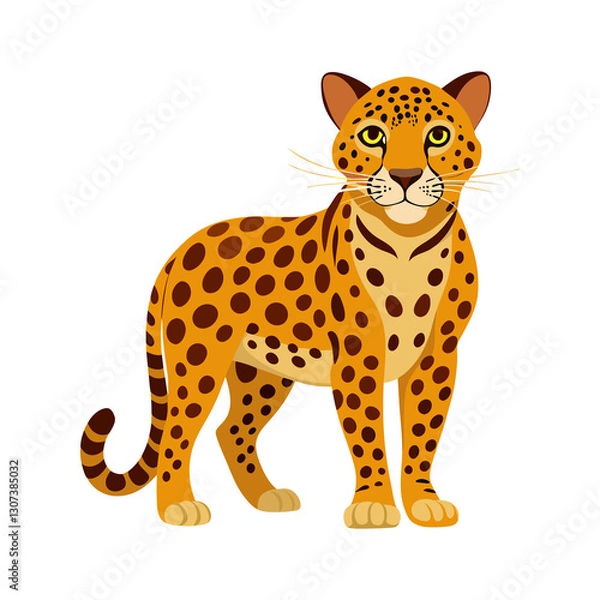 Obraz leopard cartoon isolated on a transparent background
