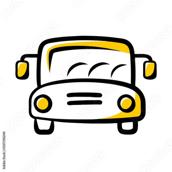 Obraz school bus Icon Vector Illustration