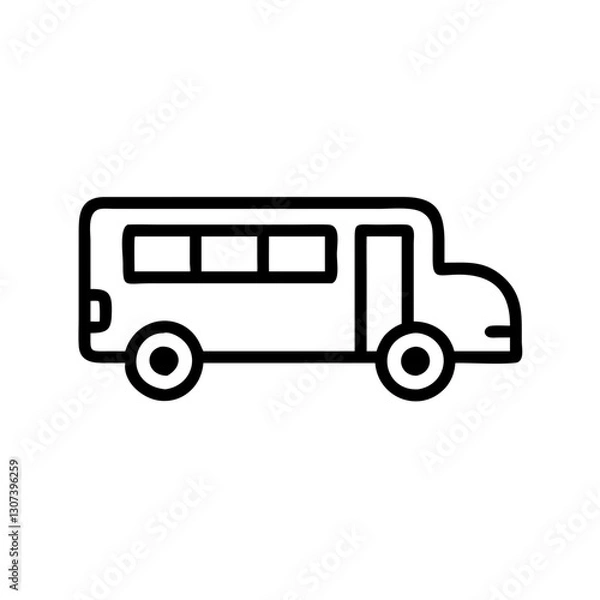 Obraz school bus Icon Vector Illustration
