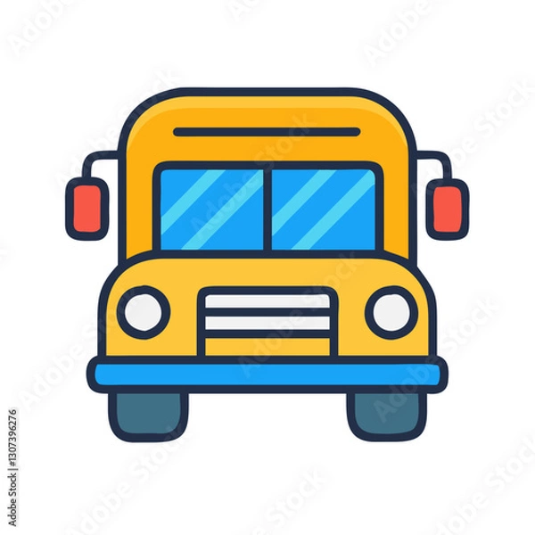 Obraz school bus Icon Vector Illustration