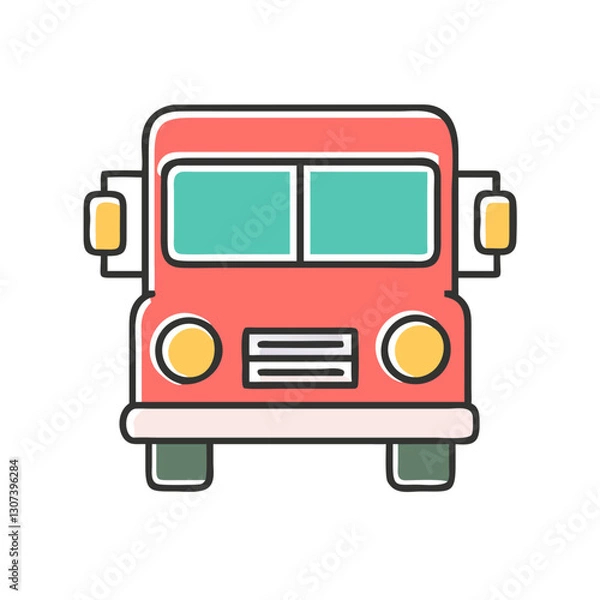 Obraz school bus Icon Vector Illustration