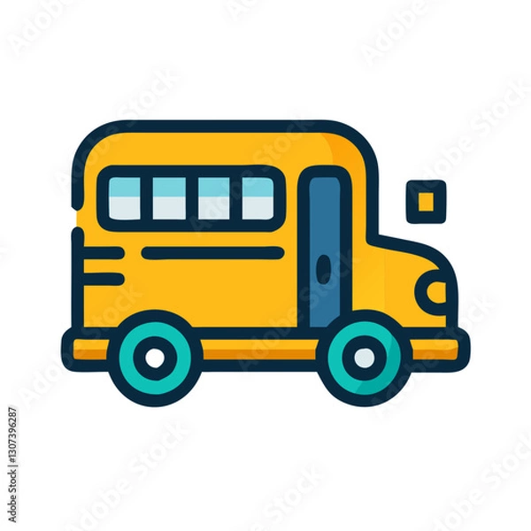 Obraz school bus Icon Vector Illustration