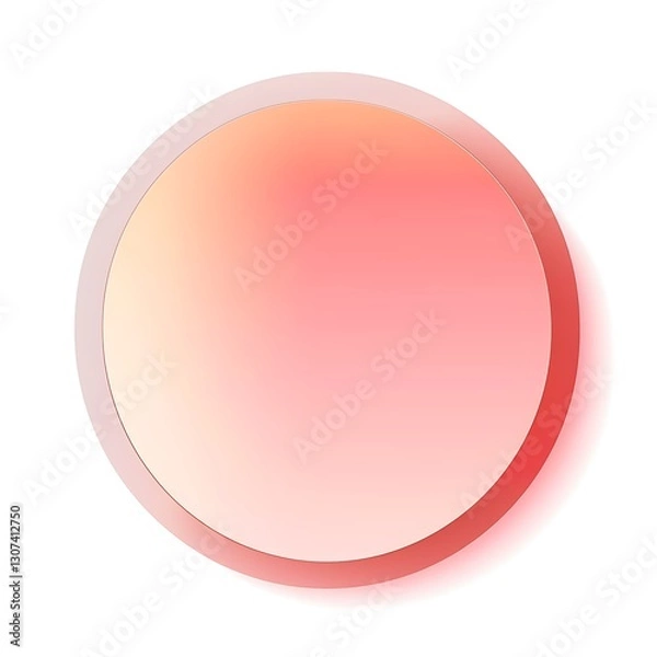 Fototapeta there is a circular mirror with a pink background on a wall