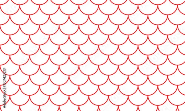 Obraz abstract trendy red big fish scale pattern art perfect for background.