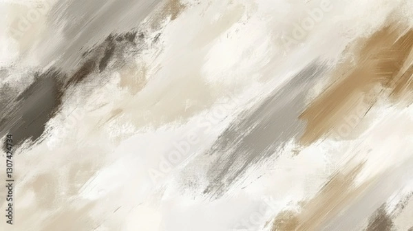 Fototapeta Diagonal Abstract Art Featuring Brushstrokes in Neutral Tones