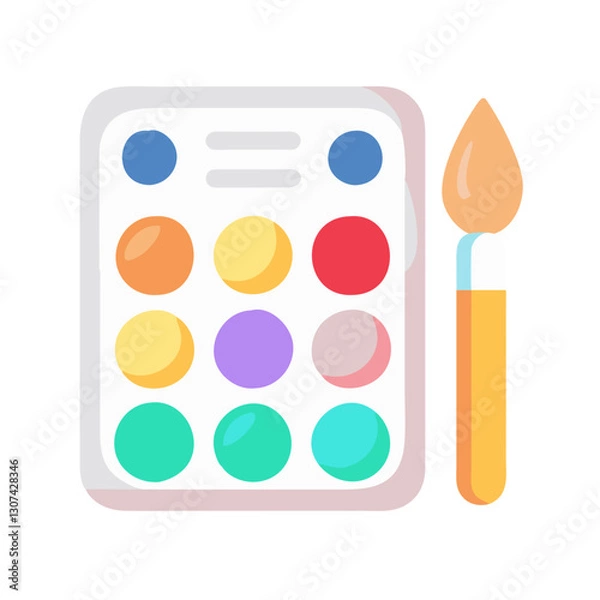 Obraz Watercolor Icon Vector Illustration