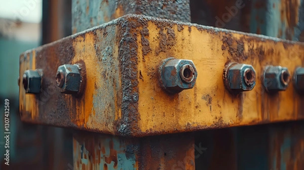 Fototapeta Rusty Metal Structure Close Up
