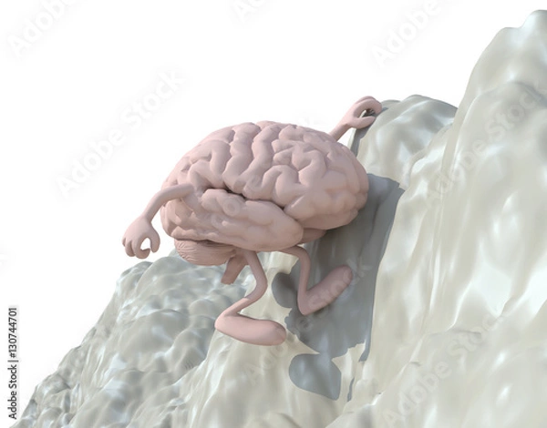 Obraz brain that climbs a mountain