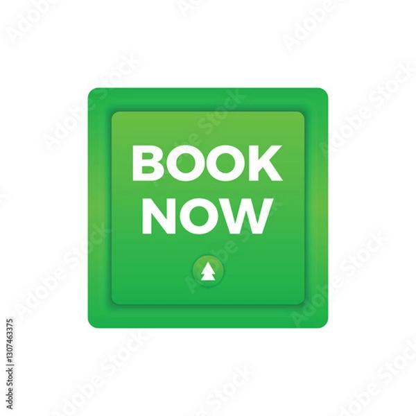 Fototapeta vector book now green web button design
